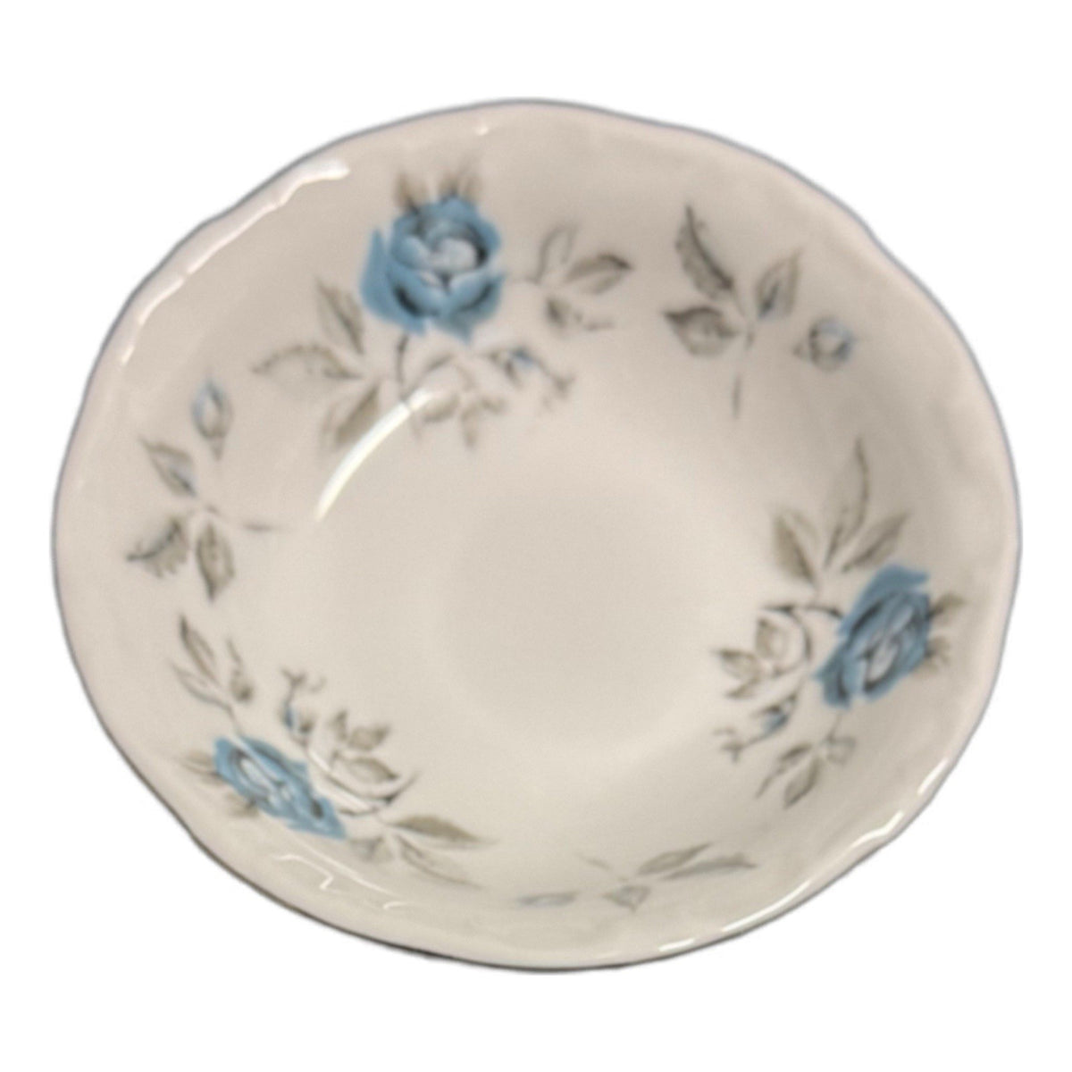 Set of 8 Hertel Jacob Bavaria Germany Louise Fruit Bowls Blue Rose 5 1/8”D