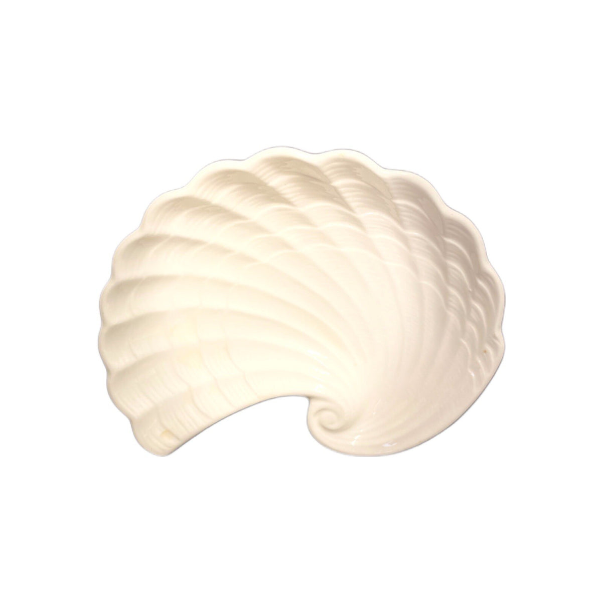 Vintage SHAFFORD Original 4-White Seashell Shaped Dish Plates Ceramic Trinket