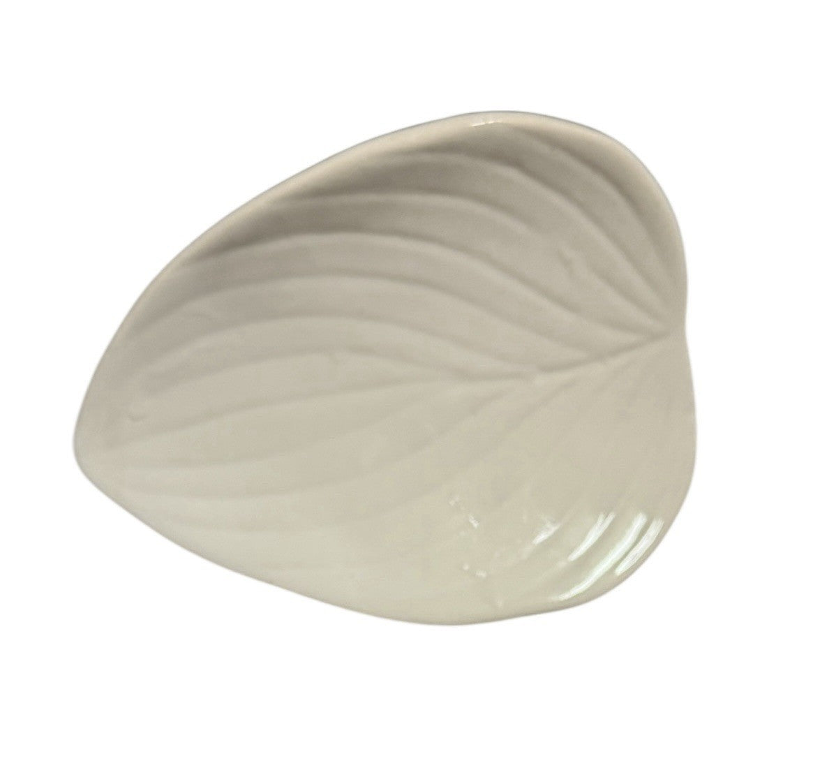 Napa Home & Garden 8pc Leaf Plates Set – 4 Large 8.5” & 4 Small 5” White Ceramic