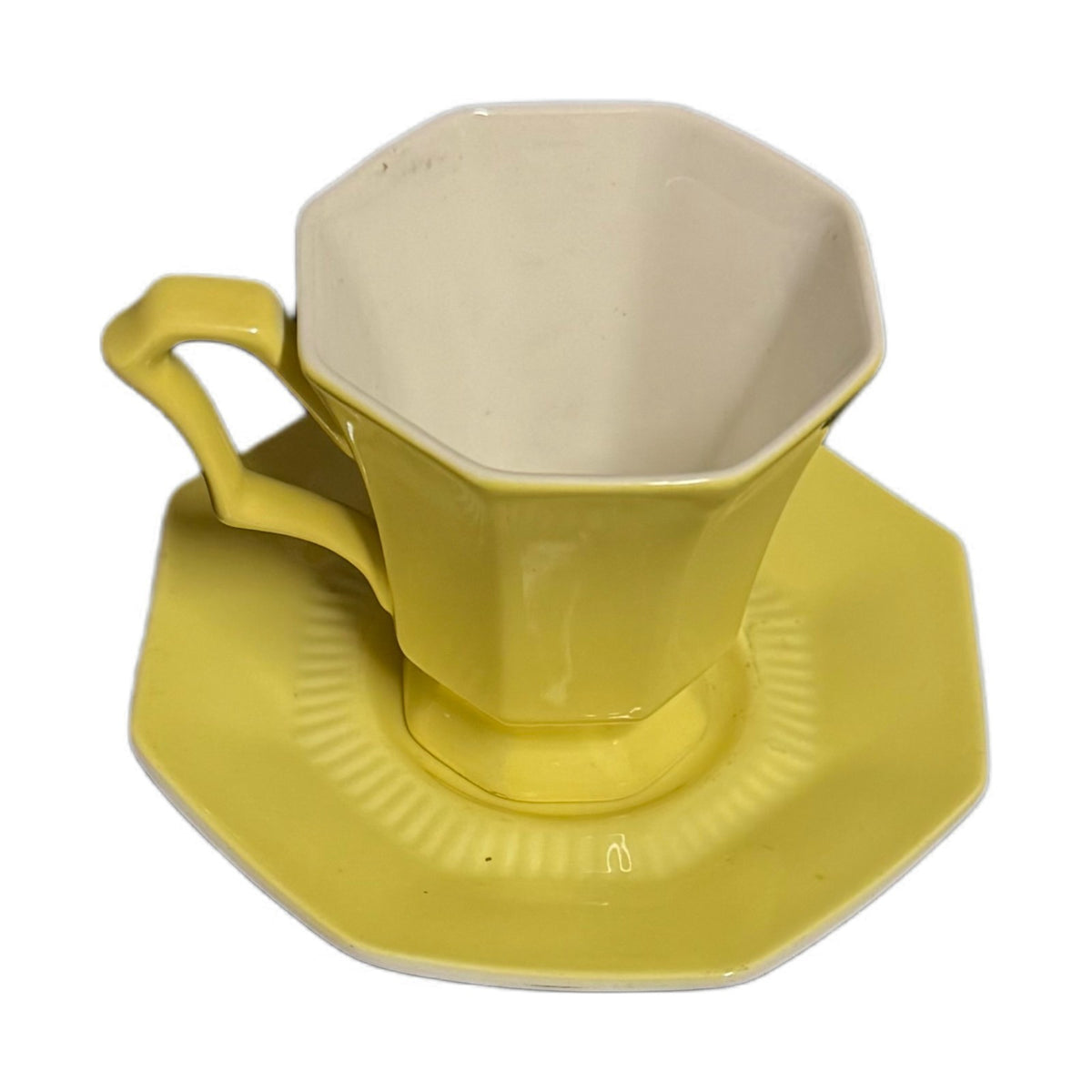 Independence Ironstone Interpace Yellow Cup & Saucer Set Japan Replacement