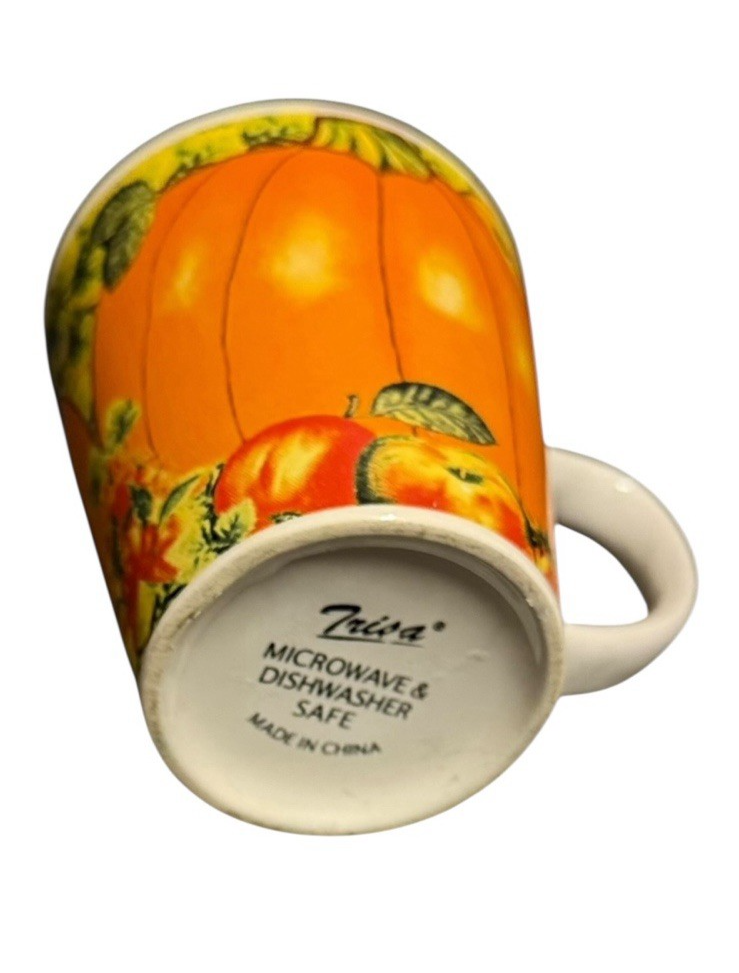 Trisa Pumpkin Apple Fall Coffee Mug Set of 2 Harvest Halloween