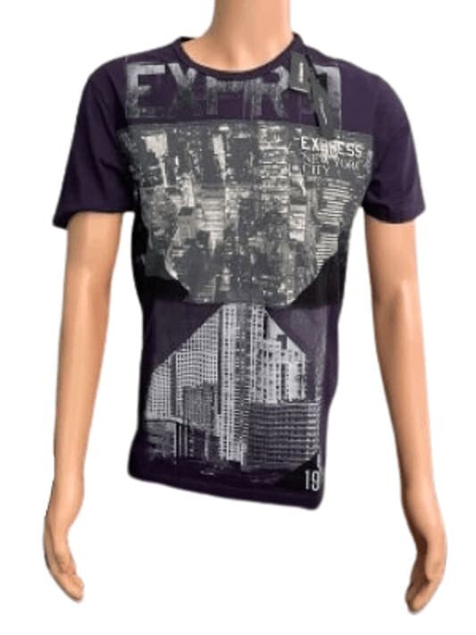 T-Shirt Express New York City Black Crew Neck Men