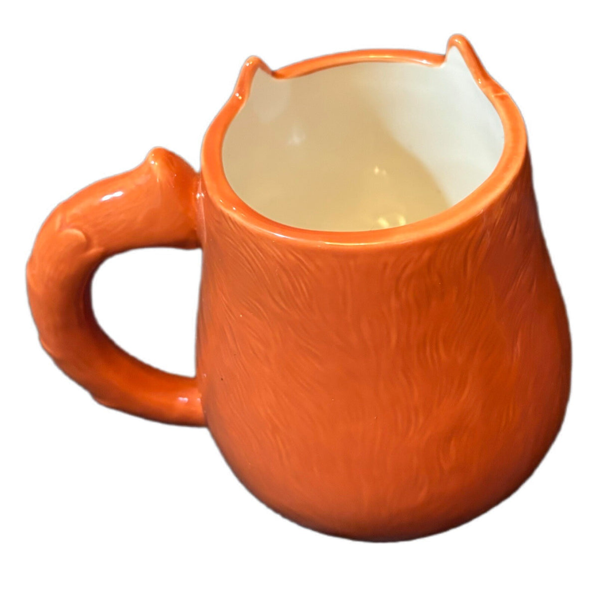 Holiday Home HARVEST Mug Orange FOX 3D Face Ceramic Figural Coffee Tea Cup