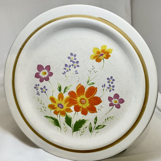 Mikasa SPRING FLORALS 4-Dinner Plates Japan Handcrafted NITA Stonecraft 10 5/8"D