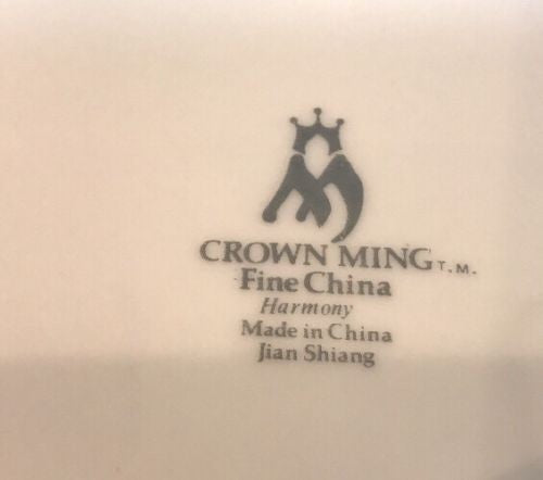 Crown Ming HARMONY Jian Shiang  Fine China Yellow Blue Purple Floral Dinnerware