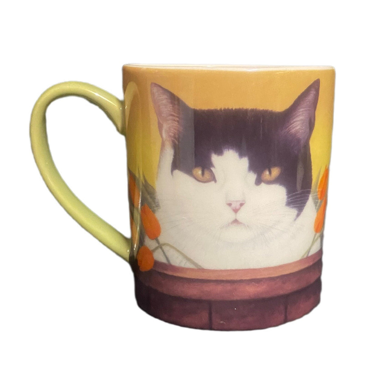 Lang & Wise Mug Cat ISIS BIRKENSEER Coffee Tea Cup By Lowell Herrero 2012