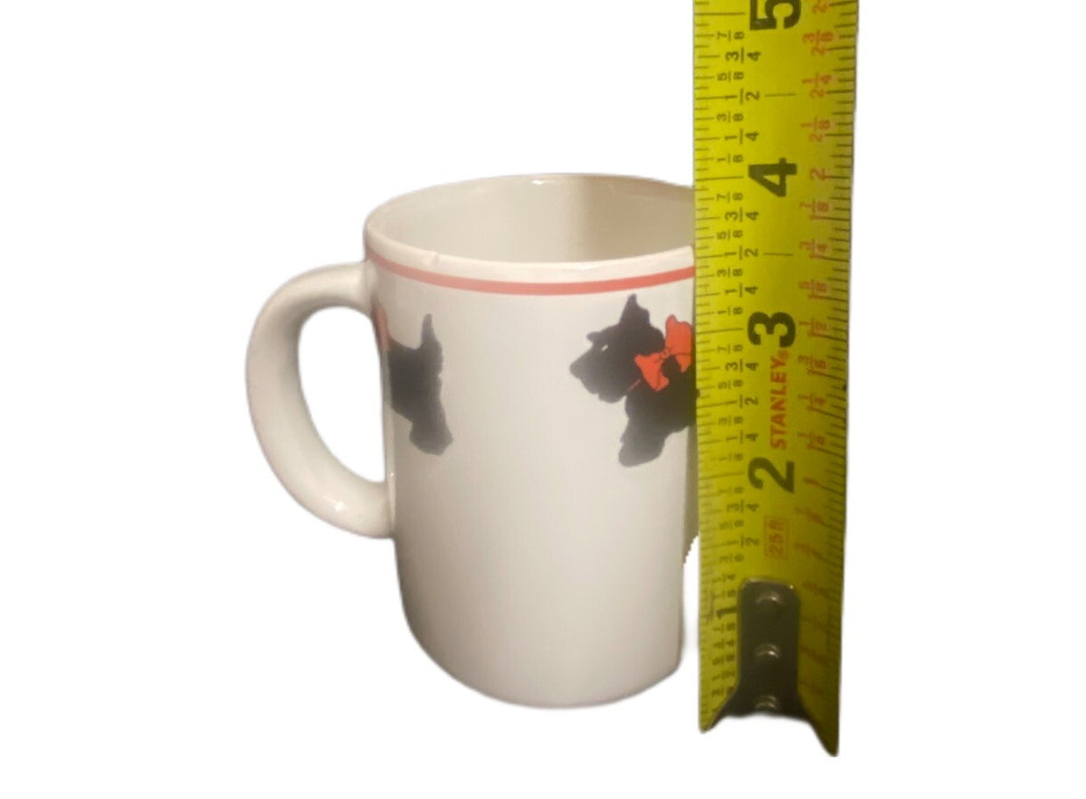 COOK LINE PARIS Mug Scottish Terrier Scottie Dog Puppy Red Bow Coffee Tea Cup