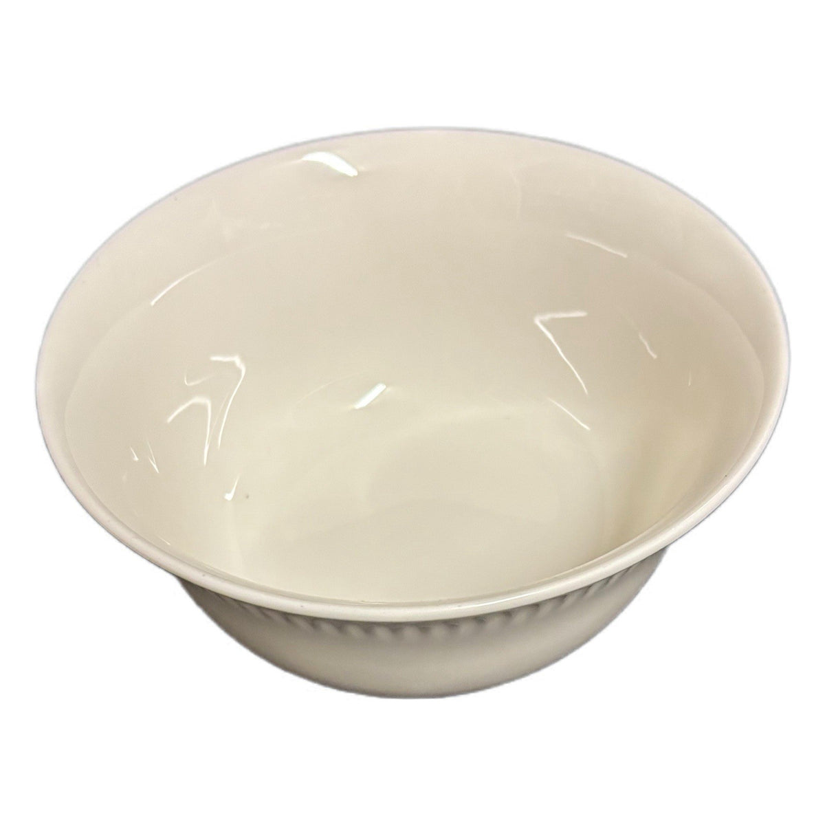 Lenox Profile Ivory Bowls Set of 3 Ribbed Rim Porcelain 6.5” USA Elegant