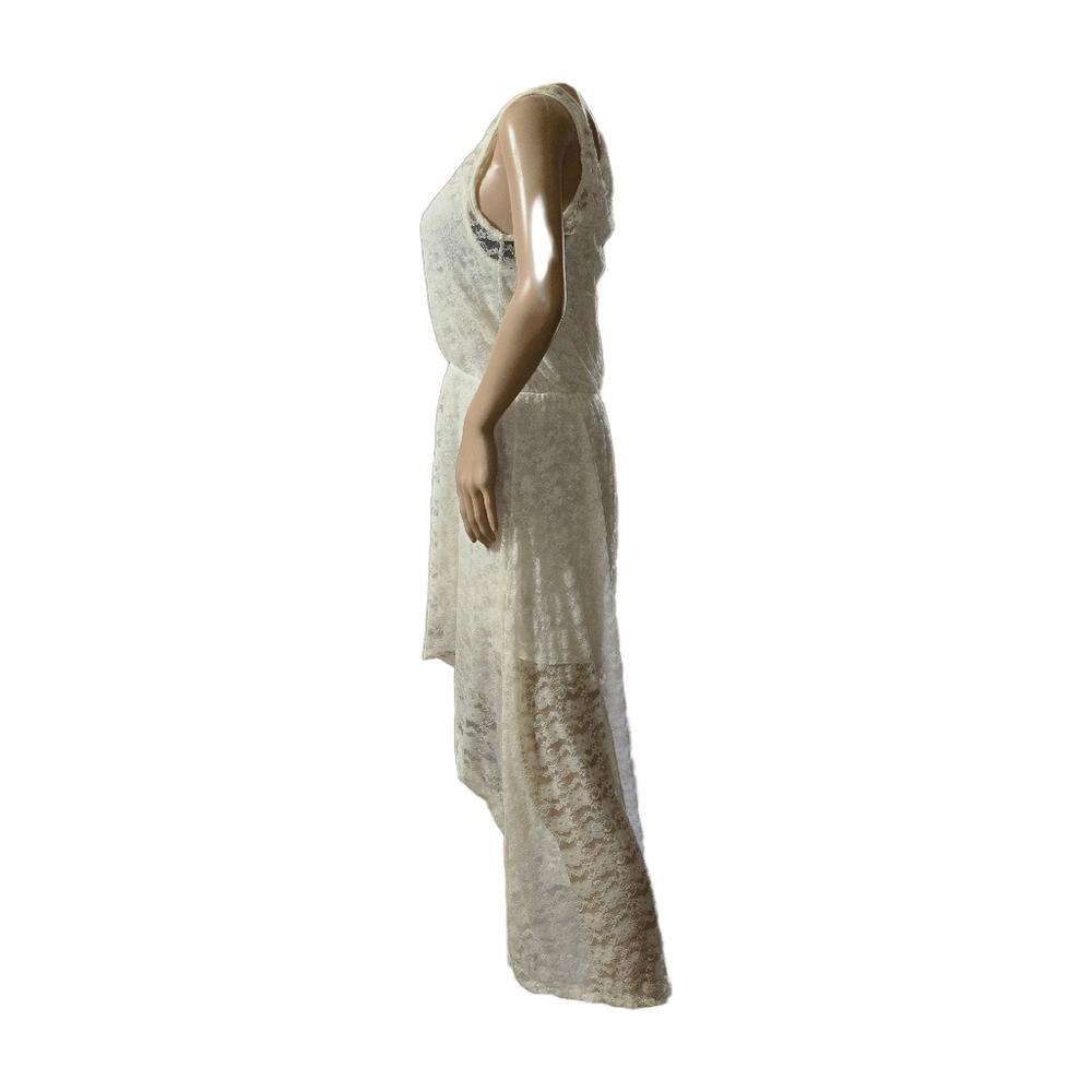 Forever 21 Ethereal Lace High-Low Dress Wedding Bridal Timeless Elegance Size L
