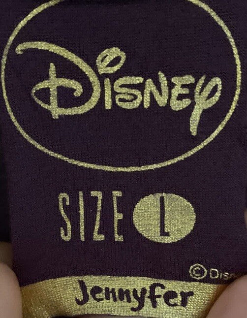 Disney Jennyfer Night Queen Purple T-Shirt Gold Embellished Cap Sleeve L