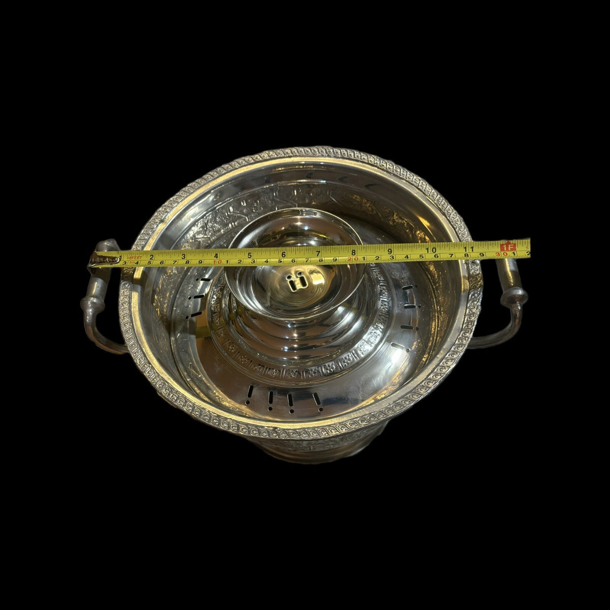 Moroccan Basin & Kettle Traditional Hand Wash Hand Hammered Brass Nickel Silver