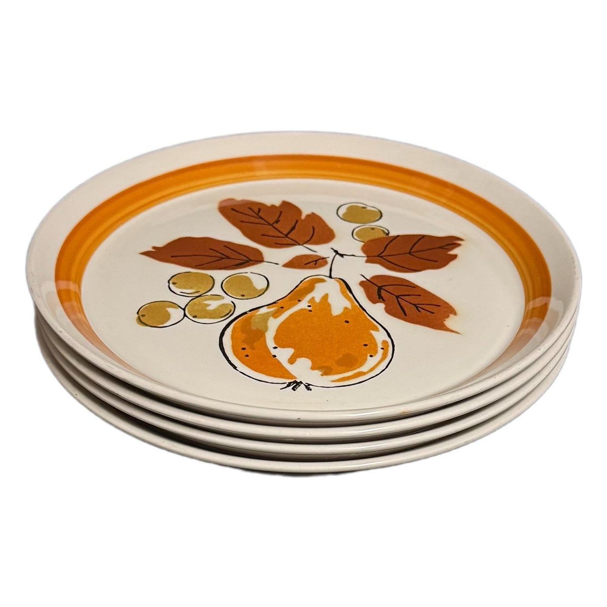 Mikasa Duplex Harvest Ben Seibel Set 12.75” Chop Plate & 4 Salad Plates 8”Japan