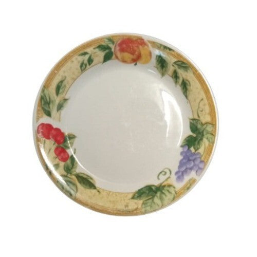 Gibson Designs FRUIT GROVE 4-Bread & Butter Plates 6 7/8”D White & Fruits
