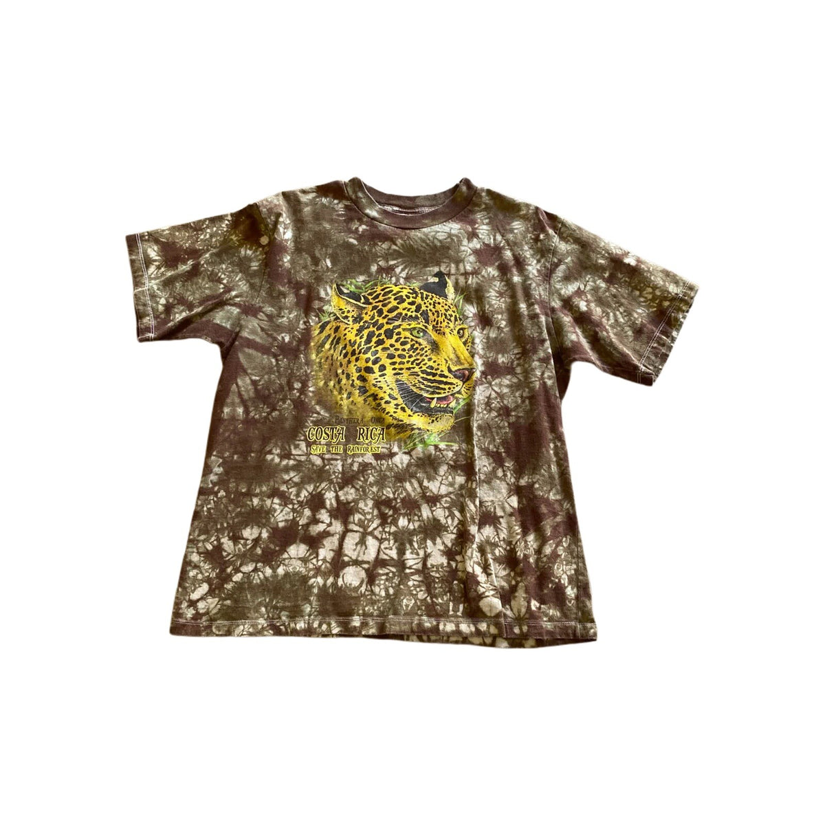Costa Rica Natural Pura Vida Men's Lg. T-Shirt Top Panthera Onca Save The Forest