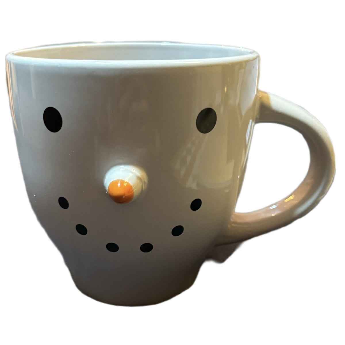 ROYAL NORFOLK Mug 3D Snowman Large Coffee Tea Cup White Winter Snowman Face 20oz