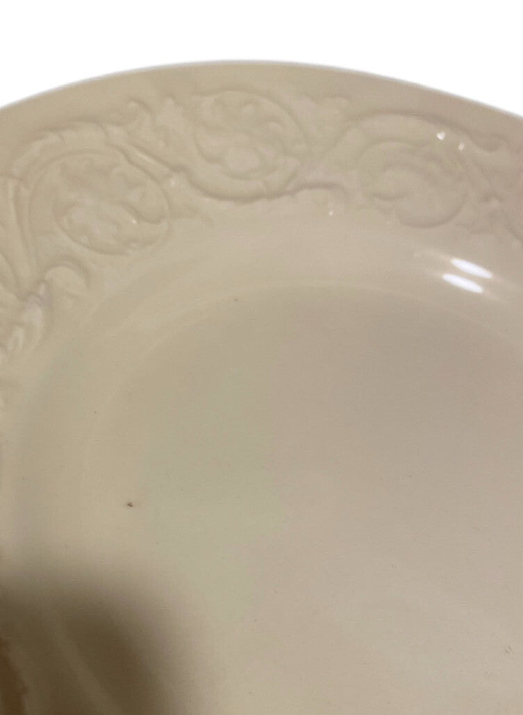 Wedgwood PATRICIAN Etruria & Barlaston Cream Salad Plate Embossed Floral Scrolls