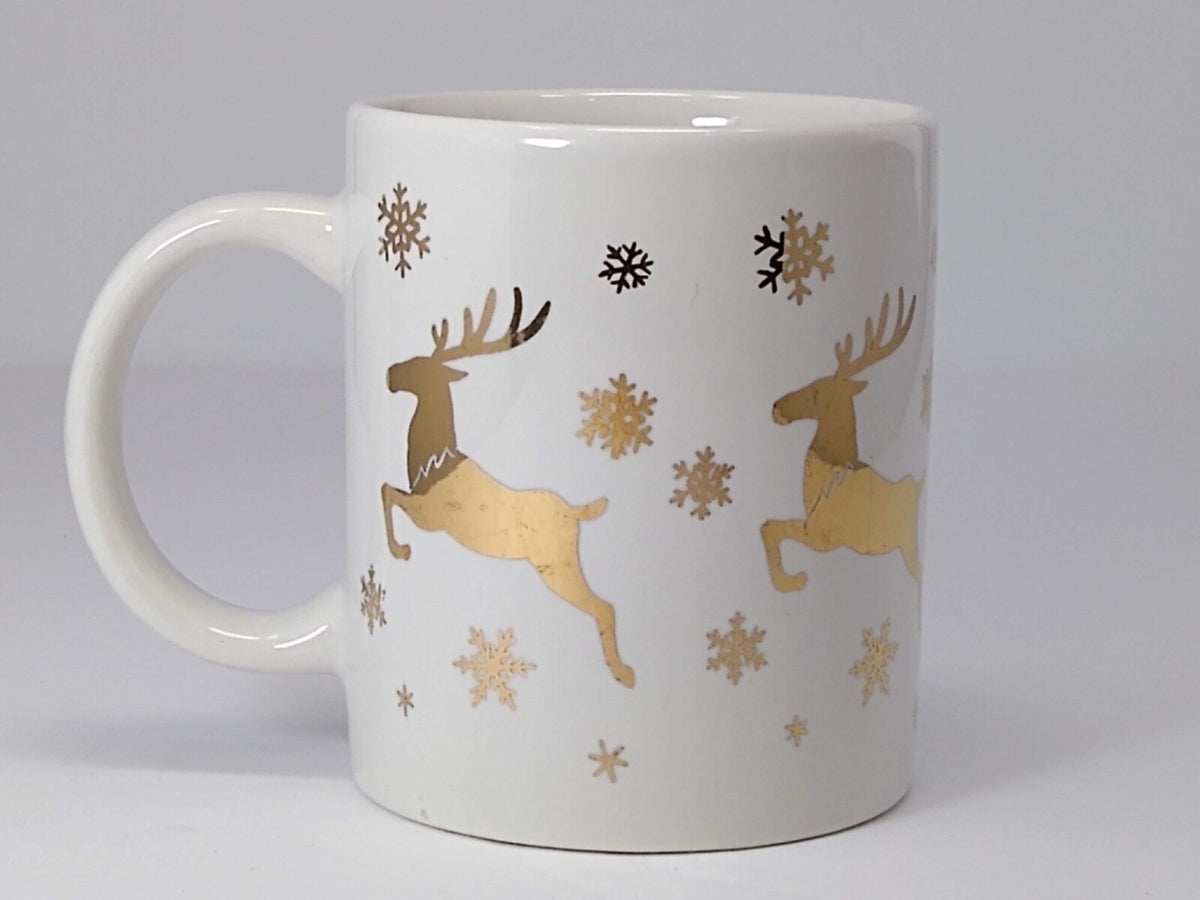 Studio Nova Mug GOLDEN CITY  White Gold Tea Cup Christmas Glassware Collection