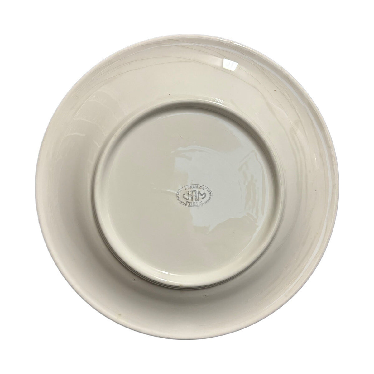 Crate & Barrel JAM 6-Dinner Plates Ceramica Red Olive Italy Dinnerware