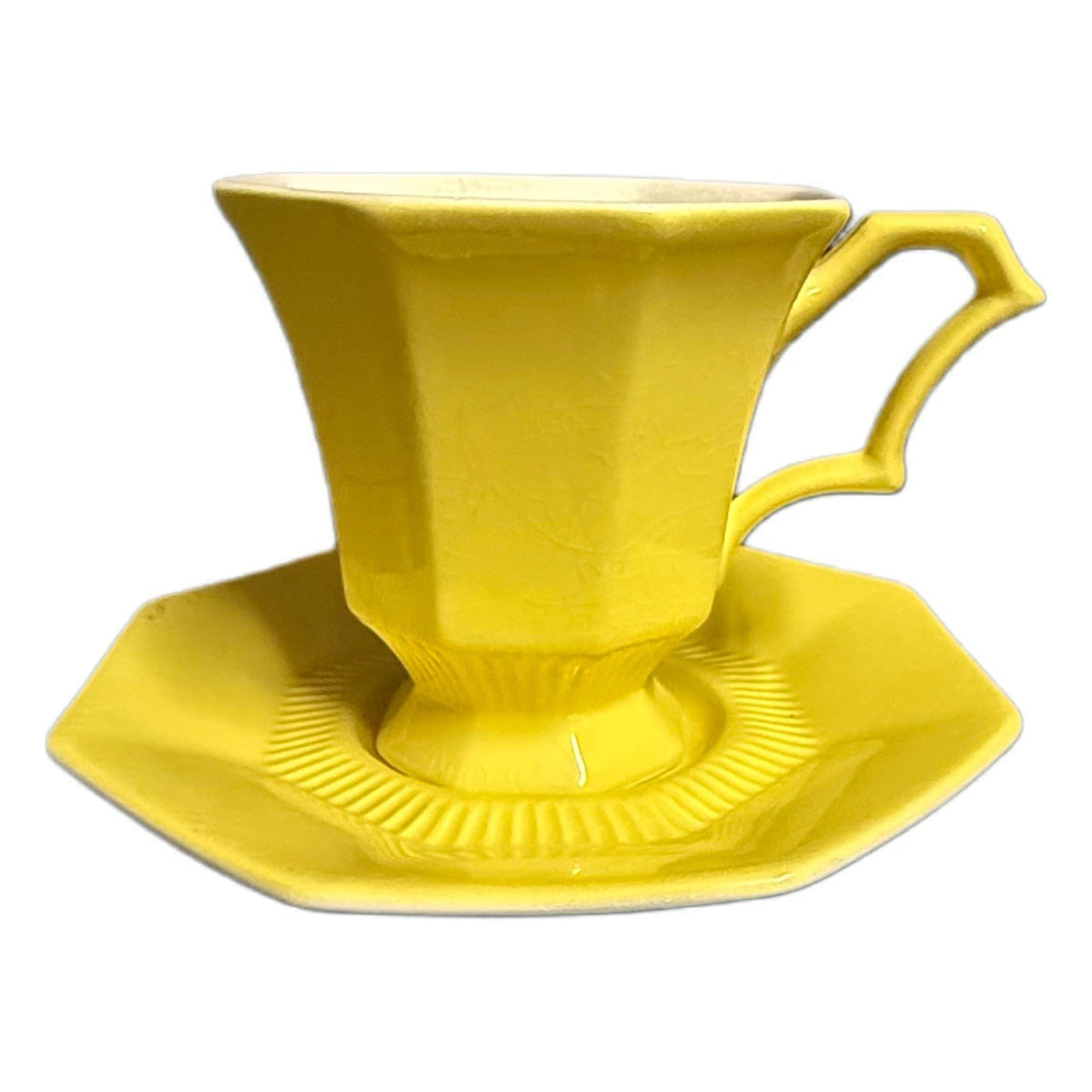 Independence Ironstone Interpace Yellow Cup & Saucer Set Japan Replacement