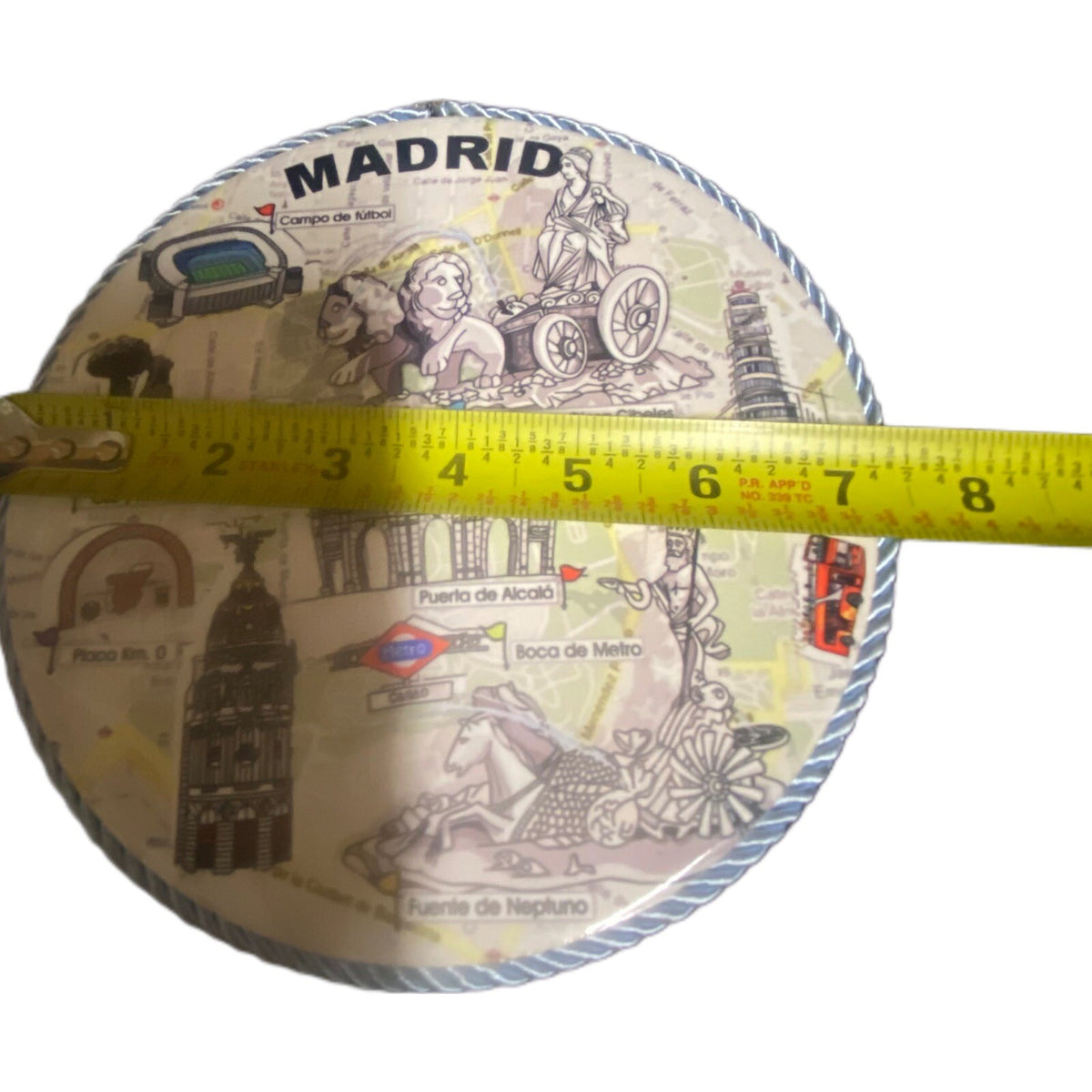 MADRID Ceramic Tile Points of interest Spain Souvenir Hanging Art Round
