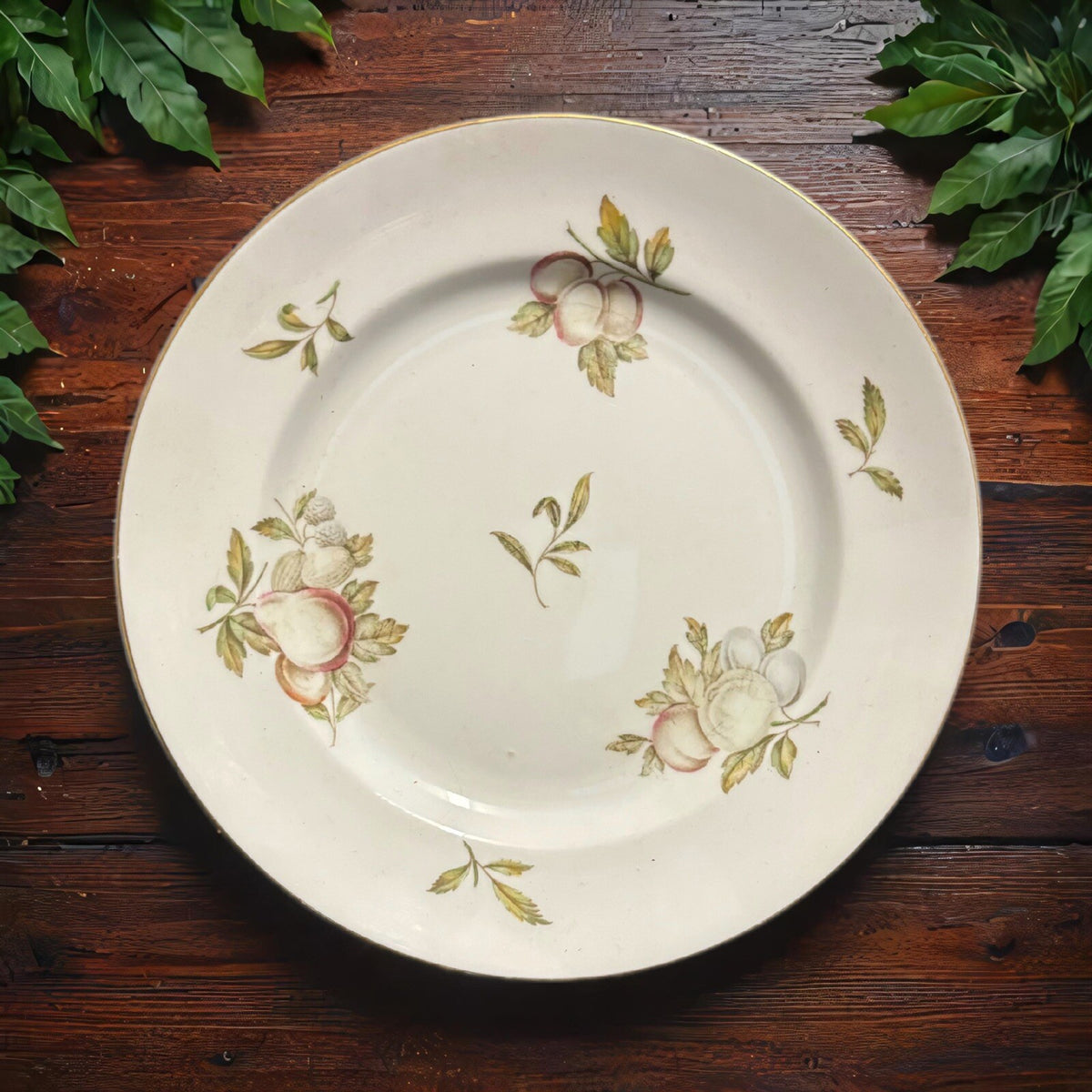 SPODE BLENHEIM 5-Salad Plates Fruit Gold Trim Dessert Appetizer Bone China