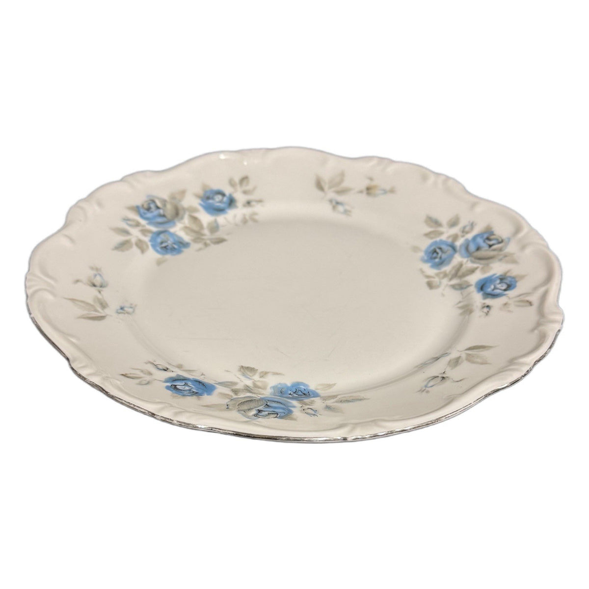 Set of 3 Hertel Jacob Bavaria Germany Louise Dinner Plates Blue Rose 10”D