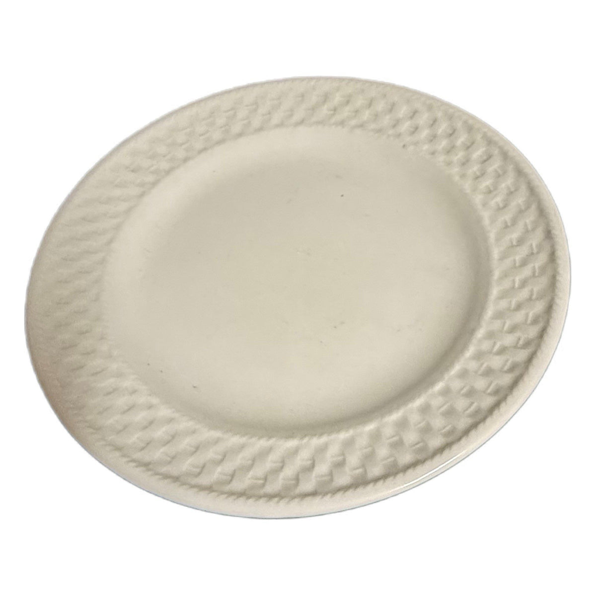 Oneida Wicker 1-Bread & Butter Plate 6” White Basket Weave Ceramic Dessert Dish