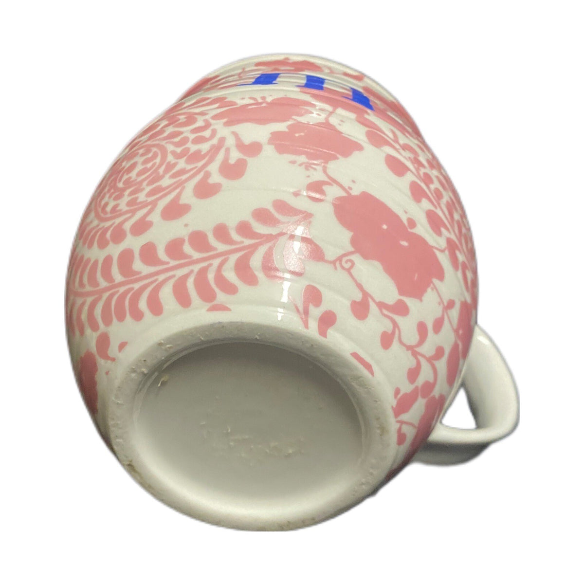 Letter Initial M Mug Pink White Monogram Coffee Tea Cup Unbranded Floral