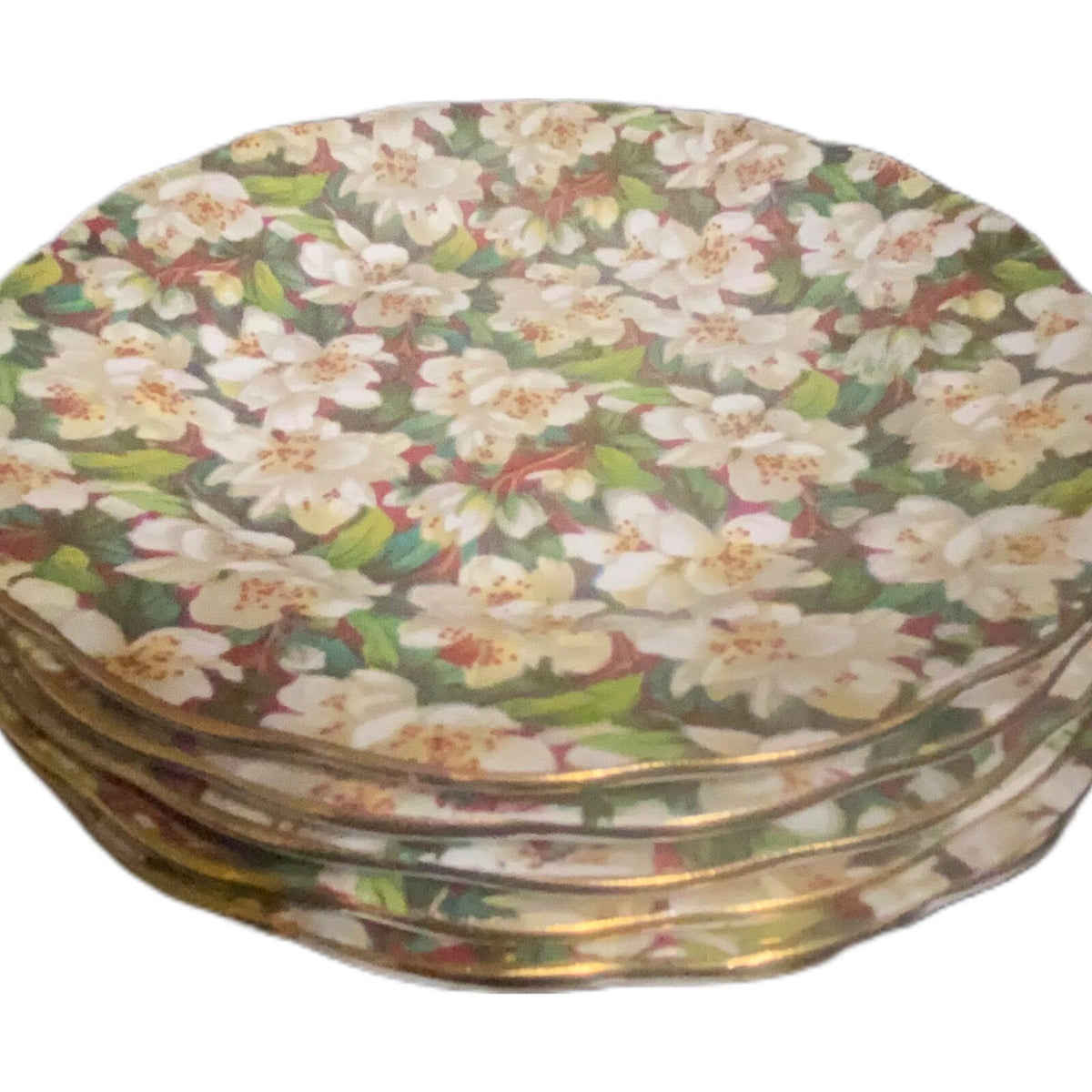 Vintage Royal Standard 5-Bread Butter Plates PEACH TREE Fine Bone China England