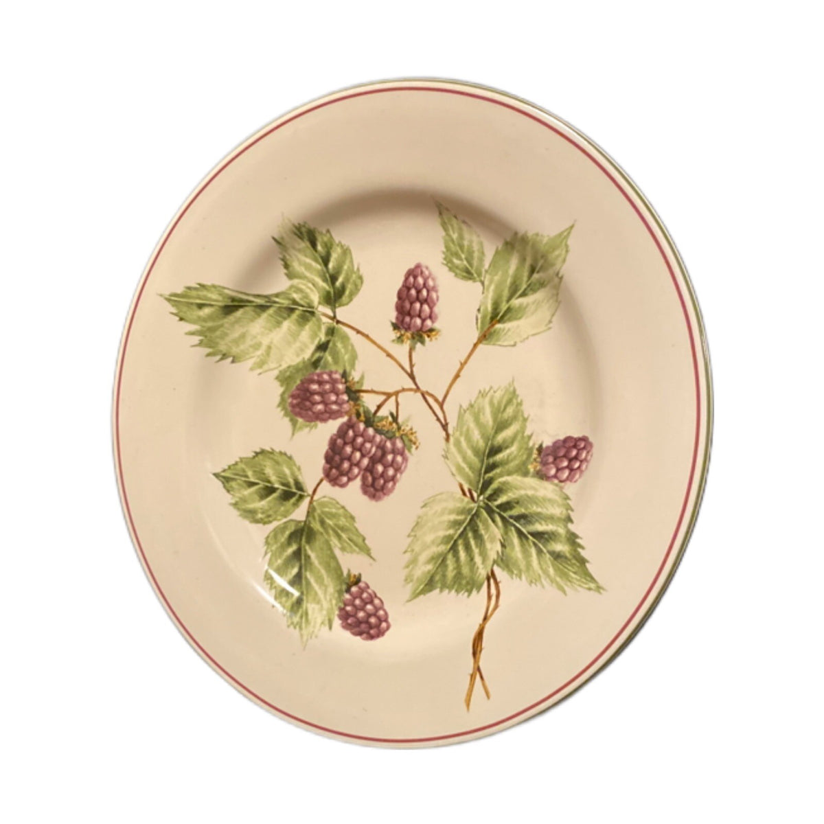 Oneida Sakura BERRY FIELDS Salad Dessert Plate Stoneware Purple Berries
