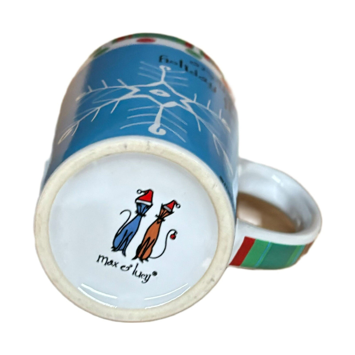 Max & Lucy Ceramic Tall Mug ANOTHER HOLIDAY FLAKE Christmas Winter Holiday Cup
