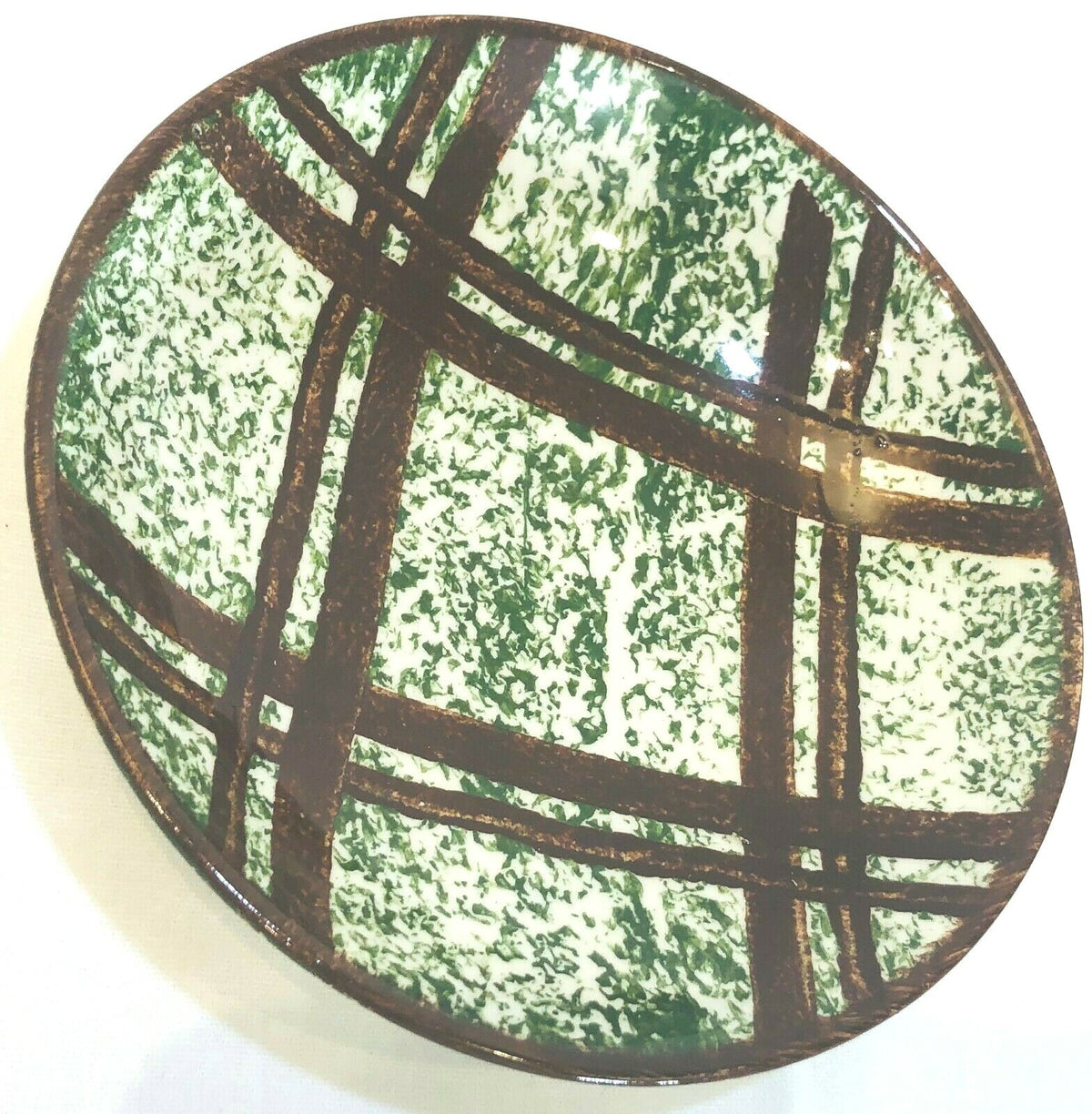 Blue Ridge RUSTIC PLAID Southern Pottery Hand Painted Dinnerware Collection USA