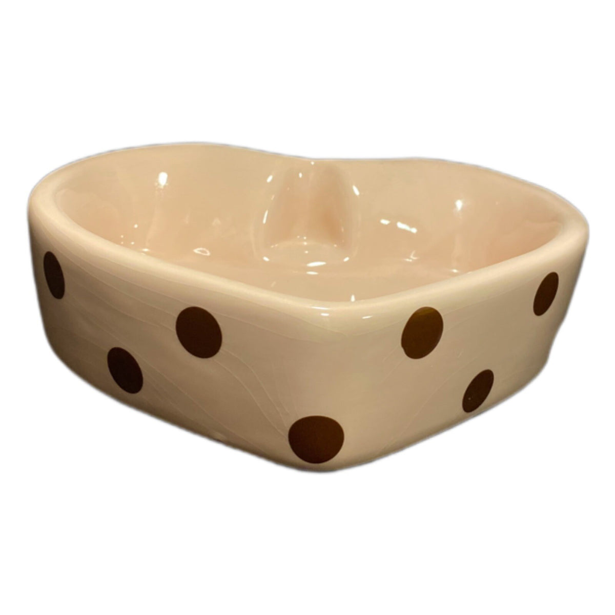 Spot's Diner Pet Bowl Ceramic Cat Dog Food Water Heart Shaped Coastline Imports