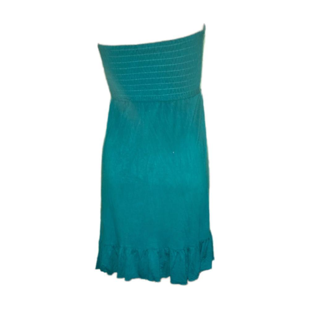 Alya Stunning Teal Carefree Summer Strapless Mini Dress Size S