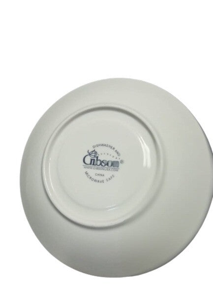 Gibson Designs FRUIT GROVE 6-Cups & 6-Saucers Peaches Cherries Grapes Tea Coffee