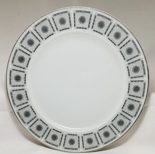 Vintage & Rare Norleans "APOLLO" Fine China Geometric Design Dinner Plate 101/2"