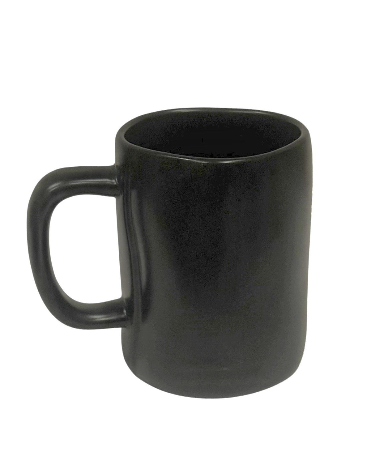 Rae Dunn MOM FUEL Black Ceramic Coffee Mug Farmhouse Cup 16 oz Magenta