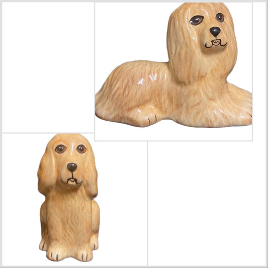Dog Salt and Pepper Shakers Cocker Spaniel Ceramic Tabletop Accent Puppies