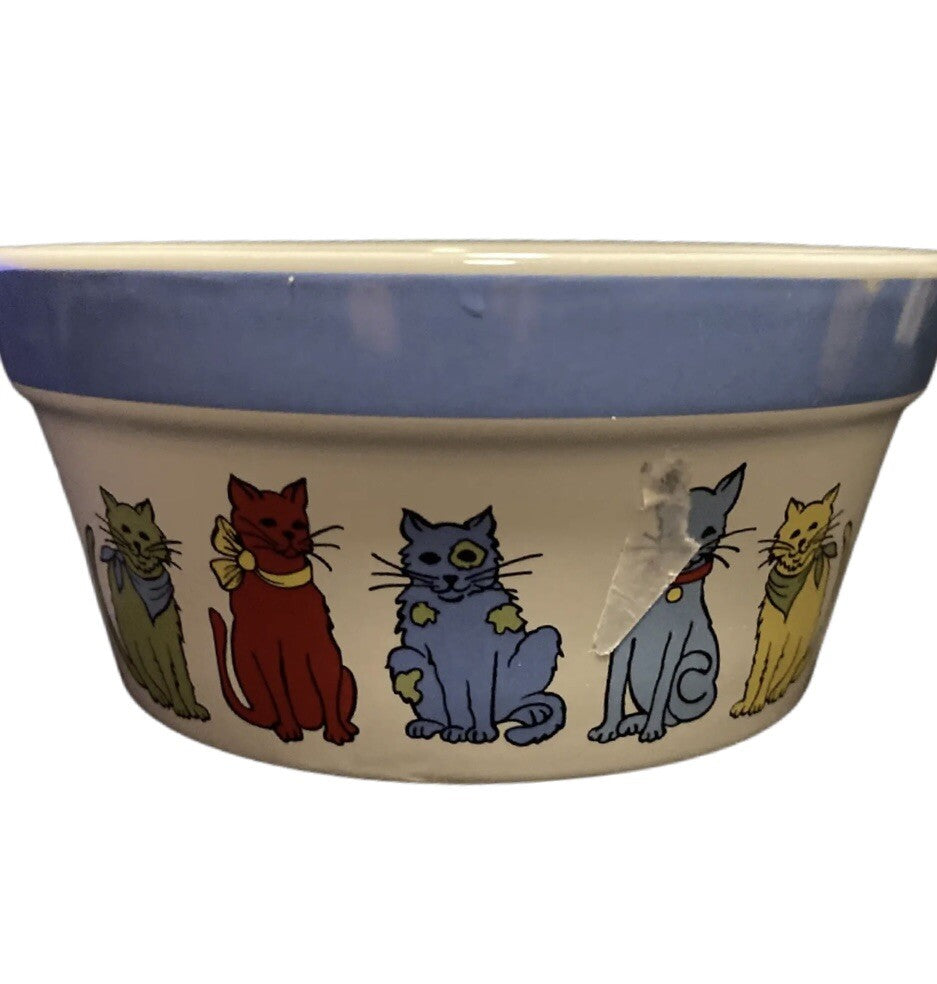 Signature Housewares My Friends Cat & Dog Food Water Bowls Set of 2 Ceramic