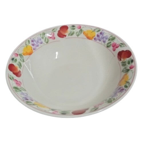 Gibson Designs COUNTRY ORCHARD Salad Plate 7”D Fruit Rim Dessert Dish