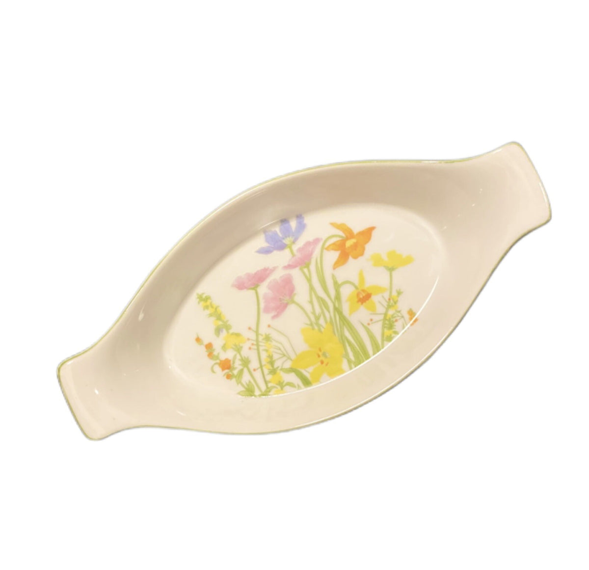 Seymour Manning DAY LILY Set of 4 Baking Dishes Au Gratin Fine China Floral