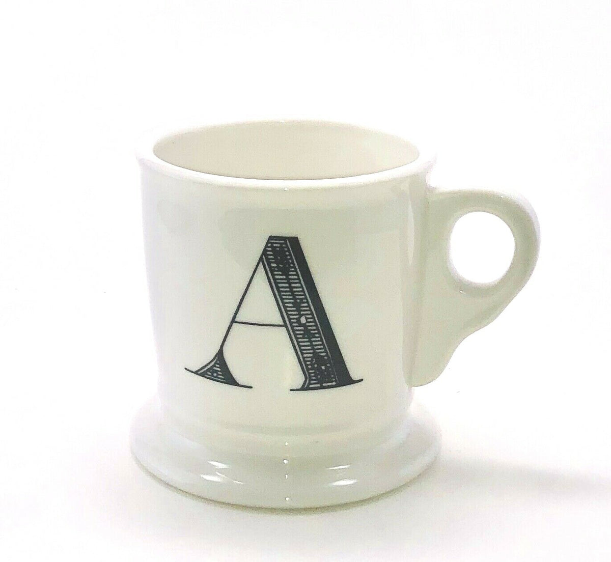 ANTHROPOLOGIE Monogram Mug Personalized Name Coffee Cup Initial Letter 12 fl. oz