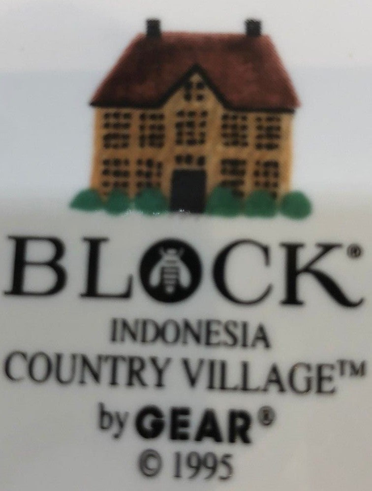 Block COUNTRY VILLAGE  Set of 4 Salad/ Dessert Plates by Gear 1995