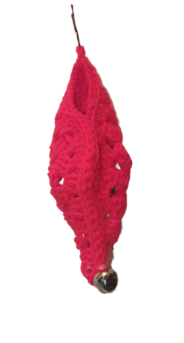 Teardrop Bell Ornament Cover Crochet Hand Made Tree Hanging Decorative Accessory