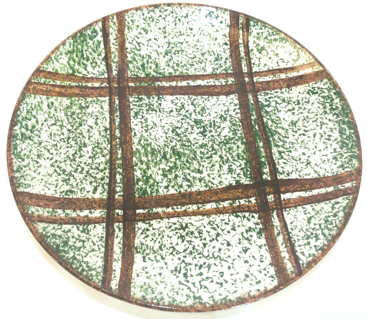 Blue Ridge RUSTIC PLAID Southern Pottery Hand Painted Dinnerware Collection USA