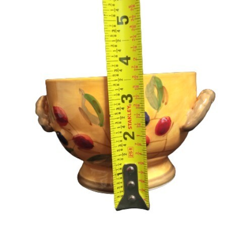 Gibson BISTRO ITALIA Cereal Bowl 5 1/8”D Yellow Soup Cup Olive Branch Rope Trim