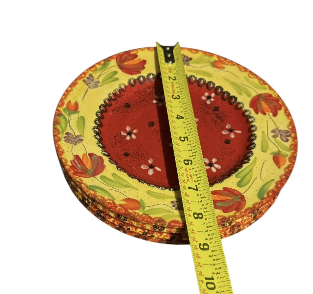 Sienna by Giani for Ambiance Collection Set of 4-Salad Plates Hand Painted