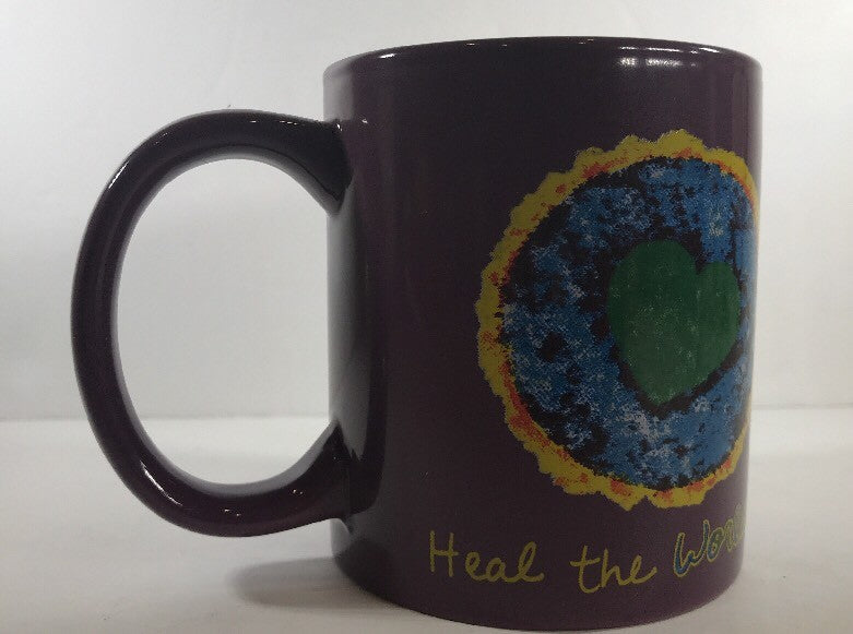 Penzeys Spices Ceramic Coffee Mug /Cup "Heal the World" "Cook Dinner Tonight" 