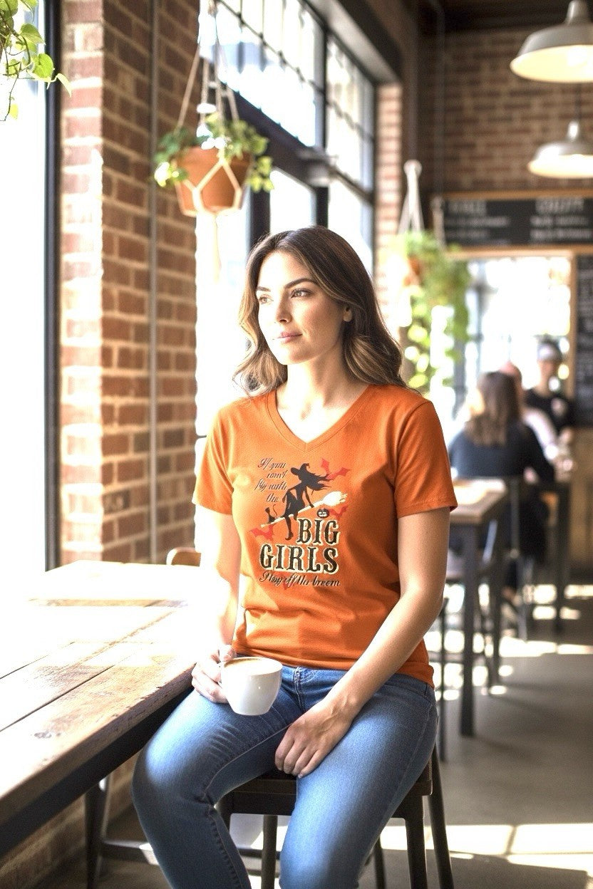 Halloween  T-Shirt Woman Orange Girls Top L 12/14