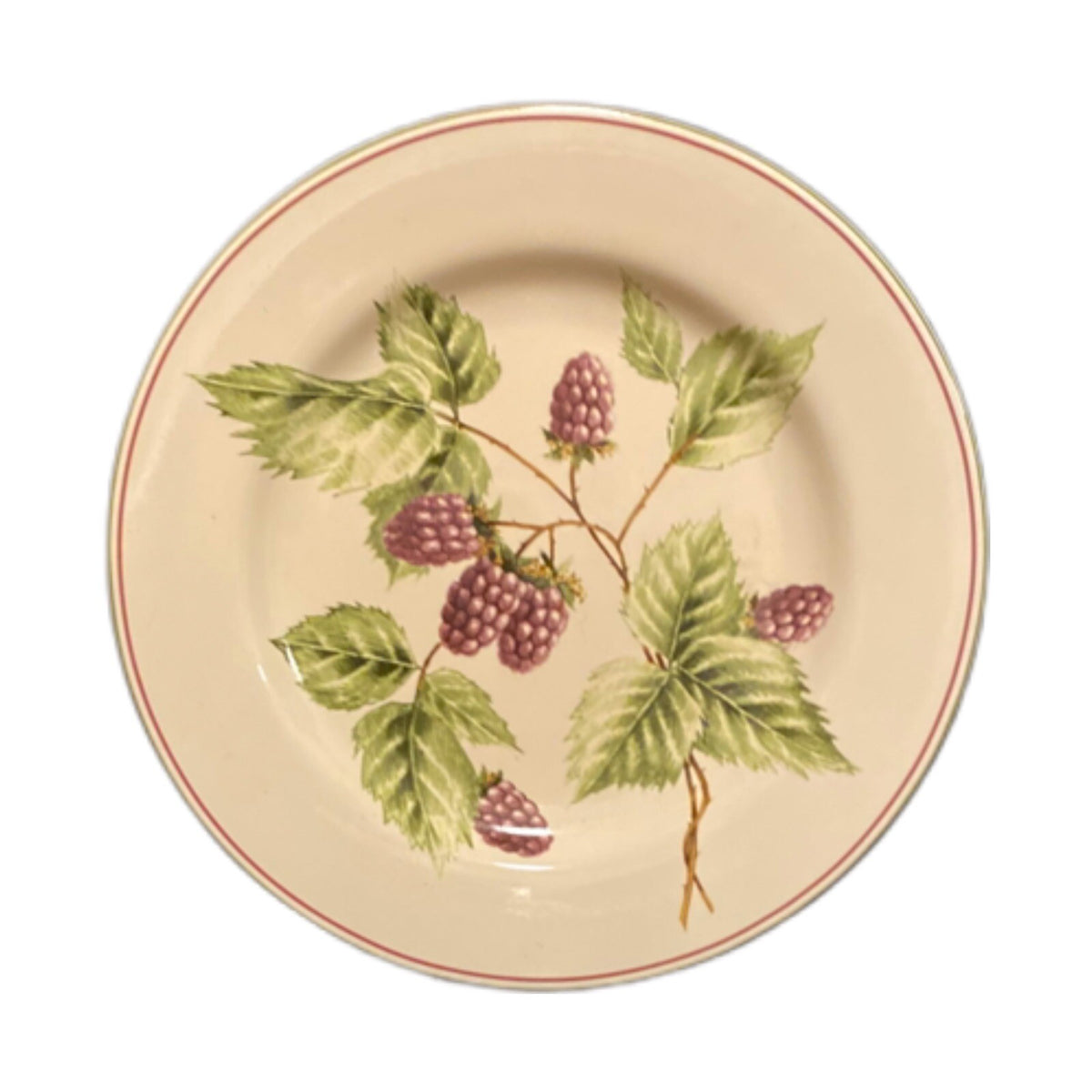 Oneida Sakura BERRY FIELDS Salad Dessert Plate Stoneware Purple Berries
